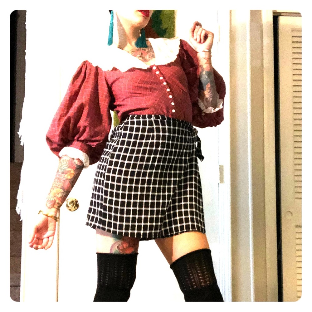 Punk Glam Smocked Blouse